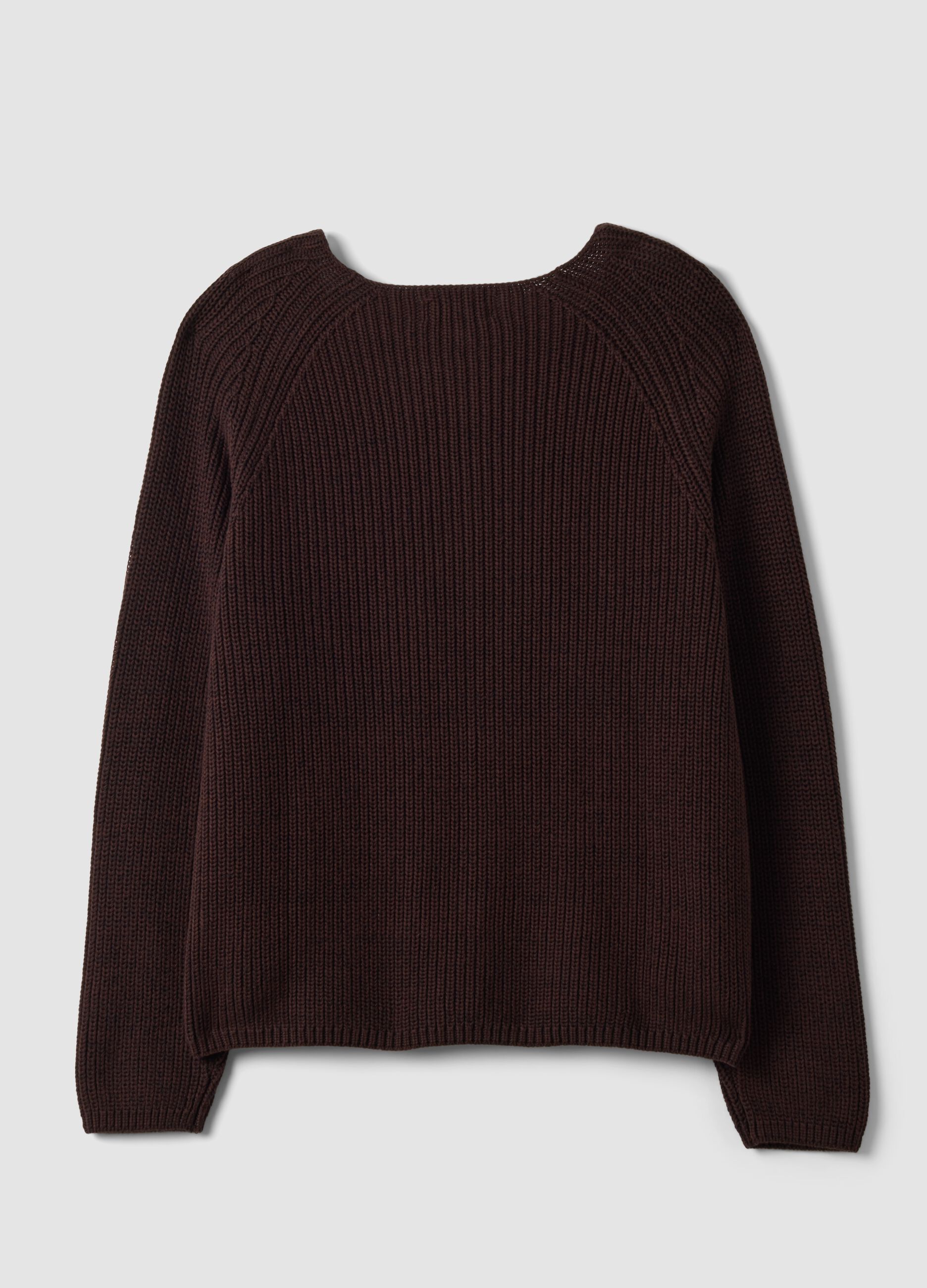 Cardigan multicolor in puro cotone con girocollo regular fit