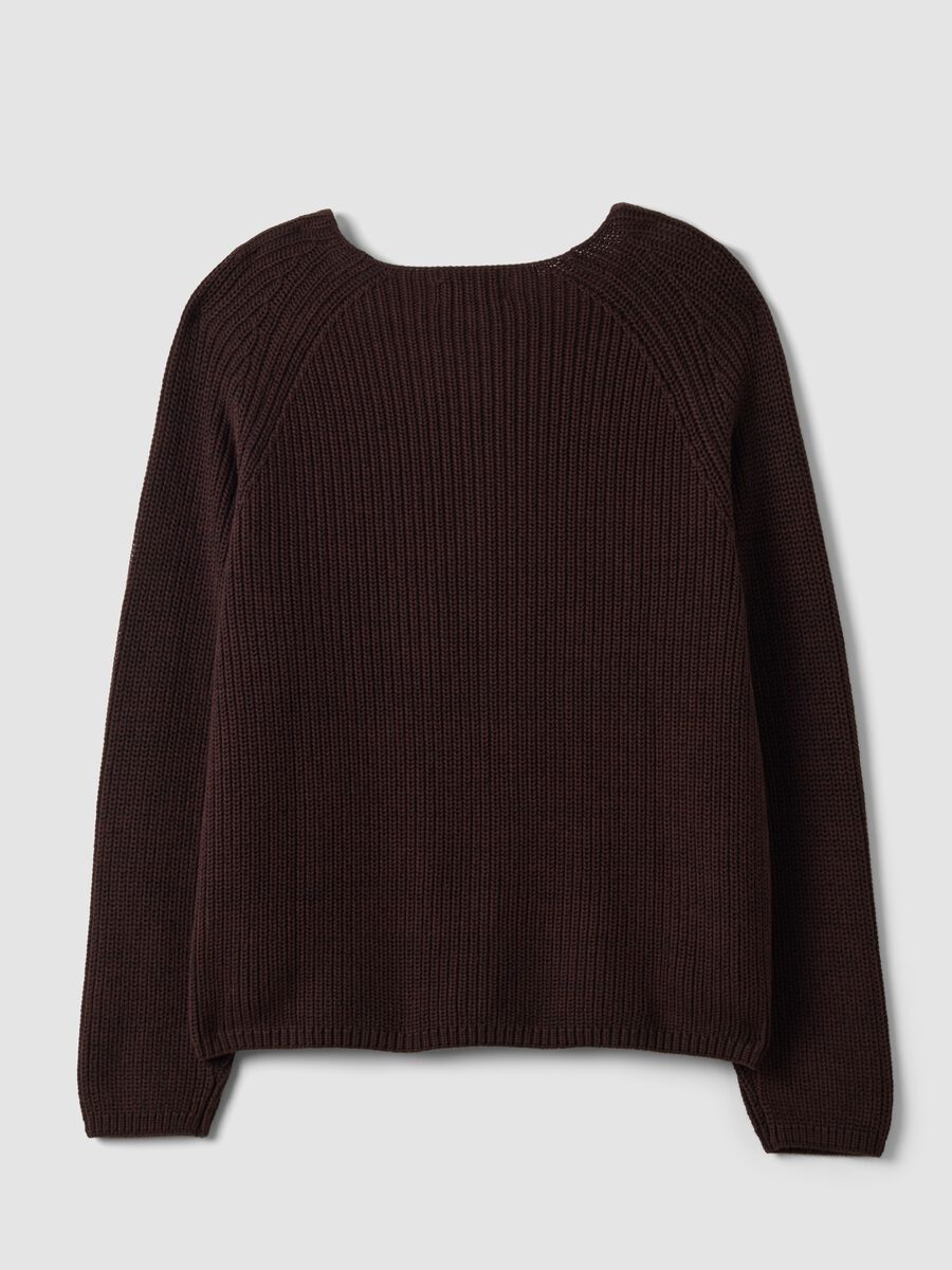 Cardigan multicolor in puro cotone con girocollo regular fit_6