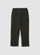 Green ribbed regular-fit stretch-cotton trousers_0