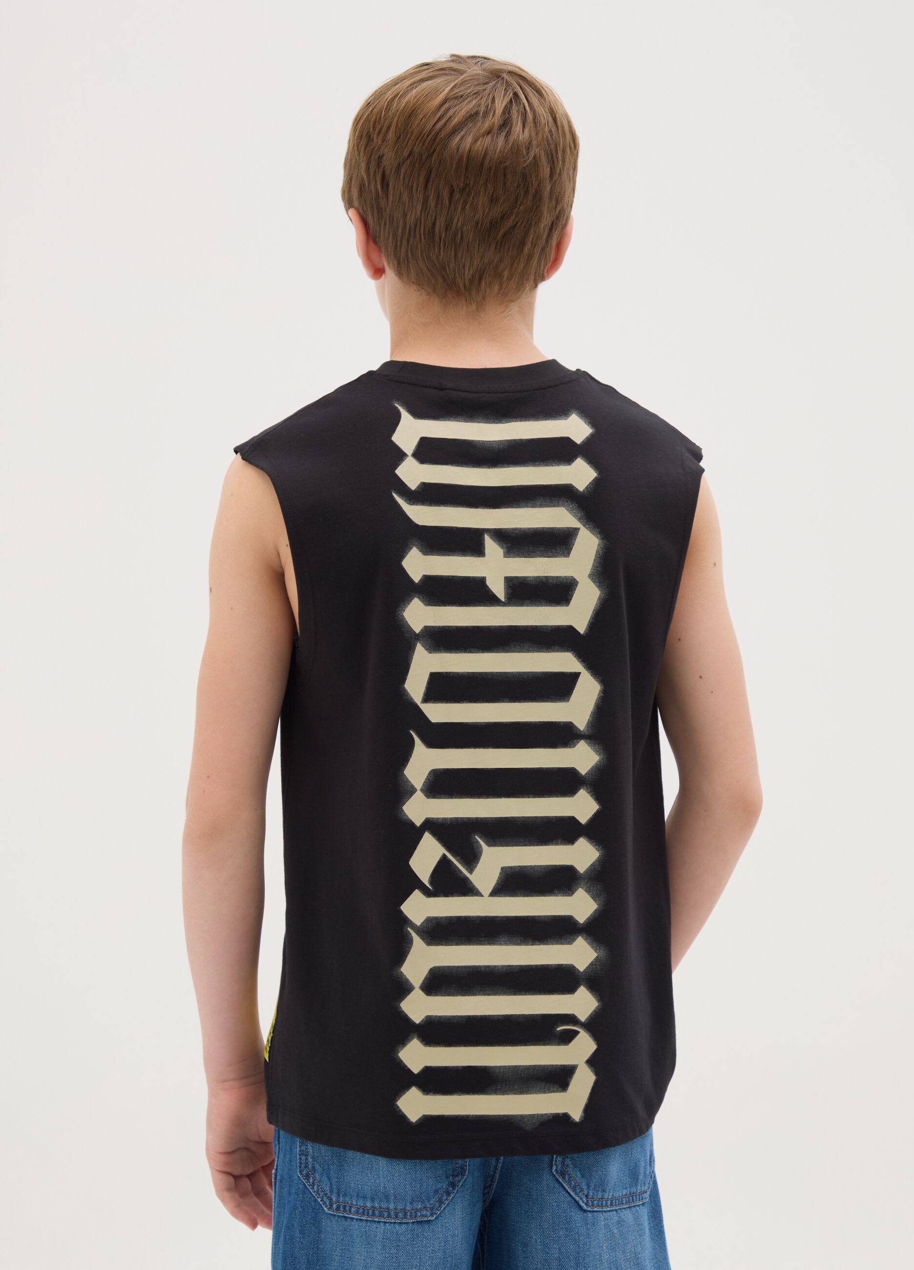 OVS Kids Black Cotton Vest