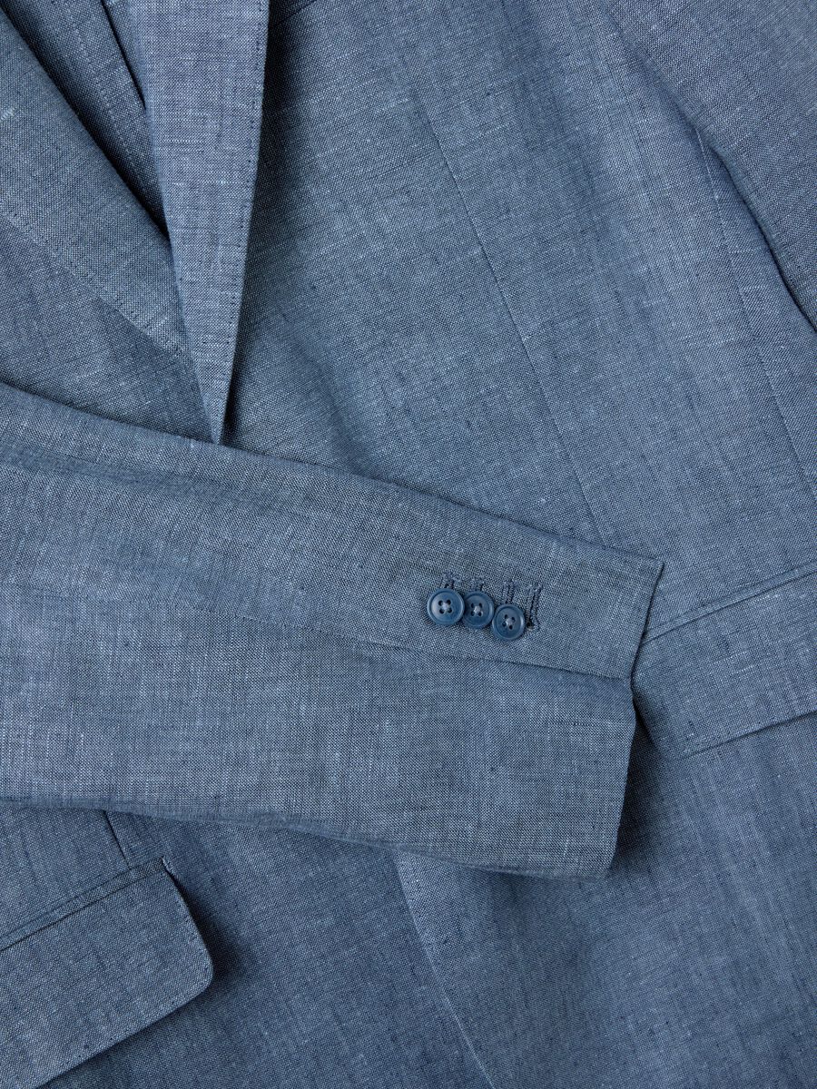 Single-breasted blazer in linen_5