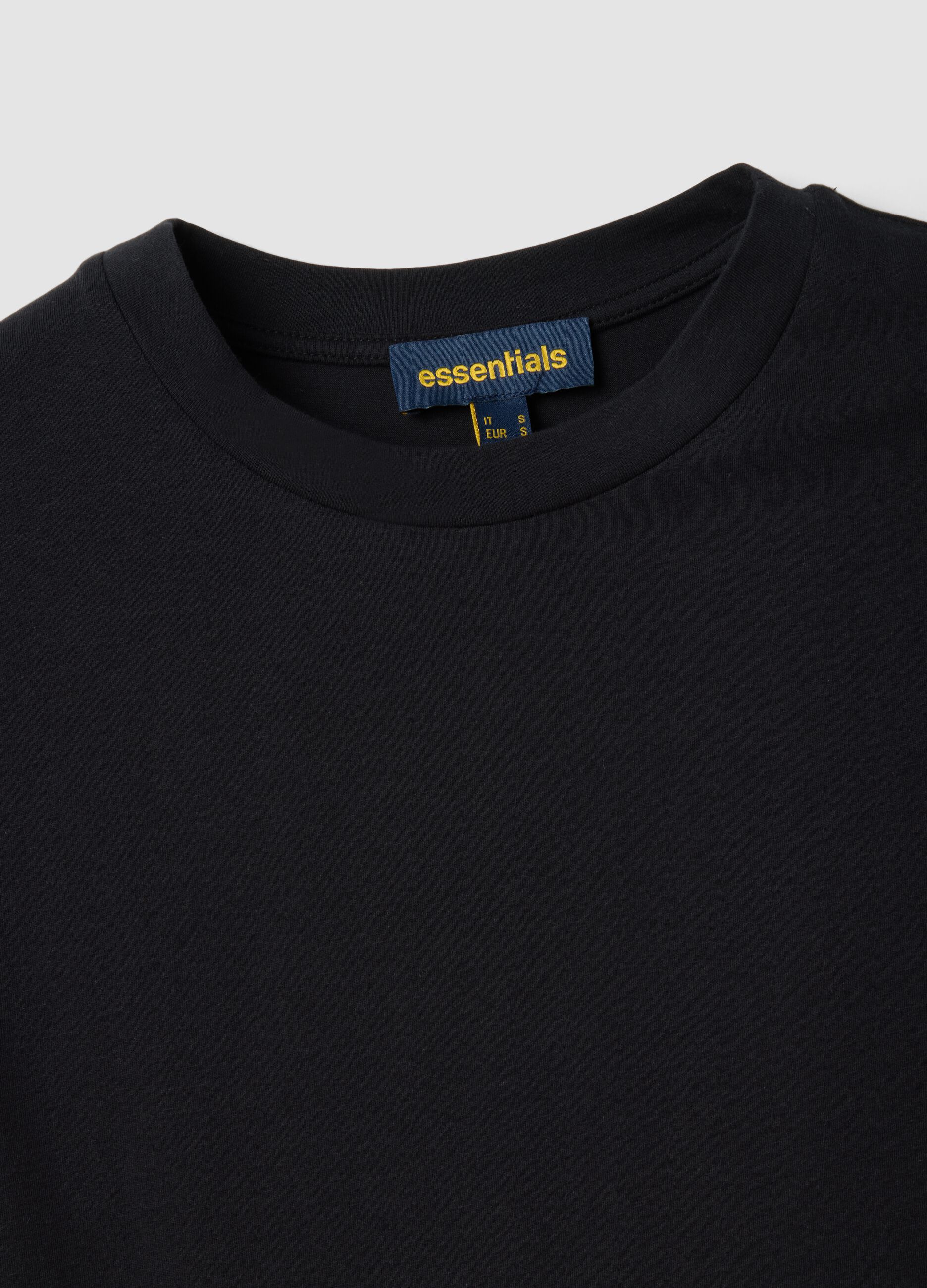 Black maxi dress in stretch cotton