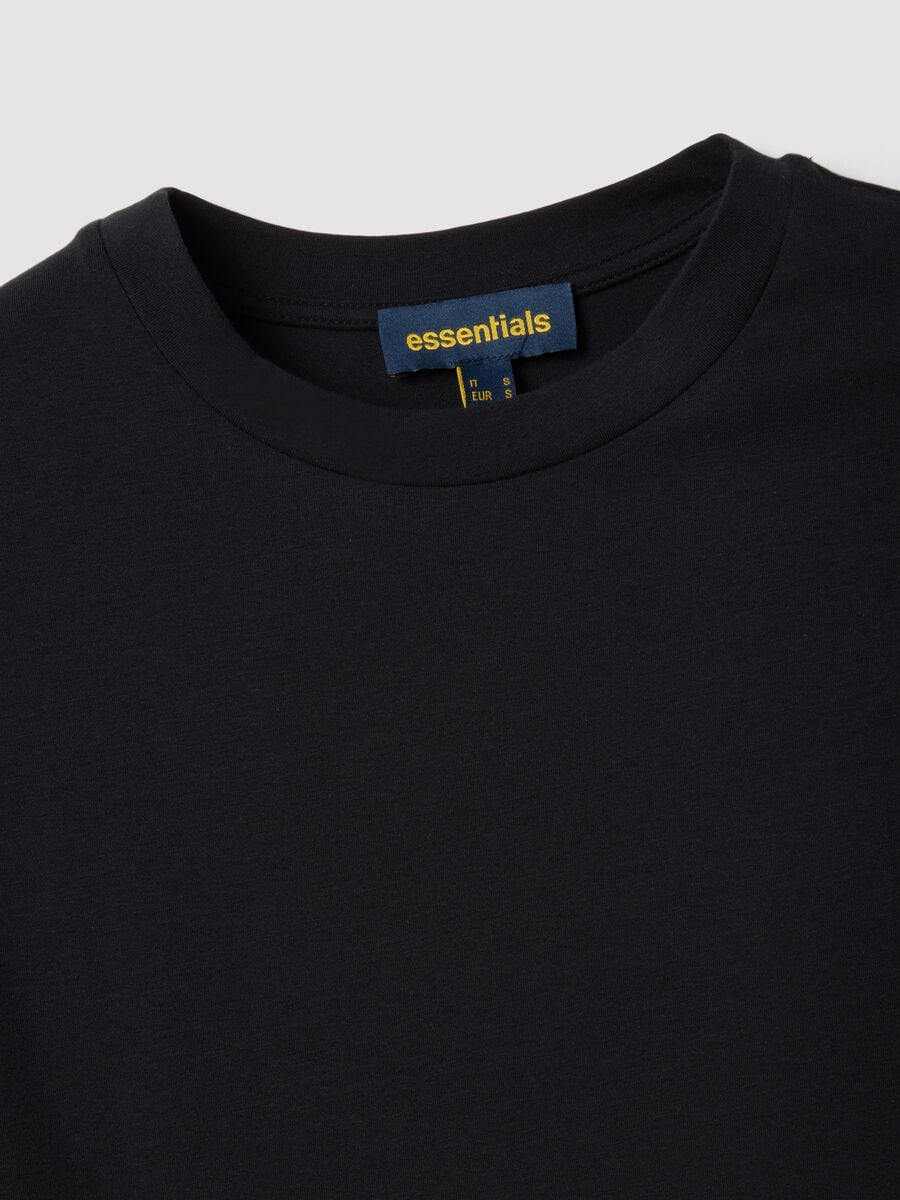 Black maxi dress in stretch cotton_5