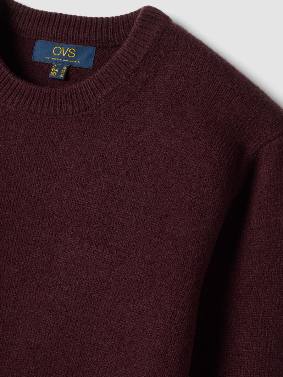 Maglia rossa girocollo in jersey knit regular fit_1
