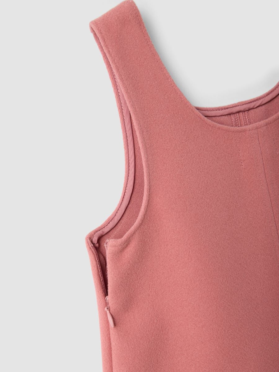 Abito rosa polveroso con girocollo e fiocco_2