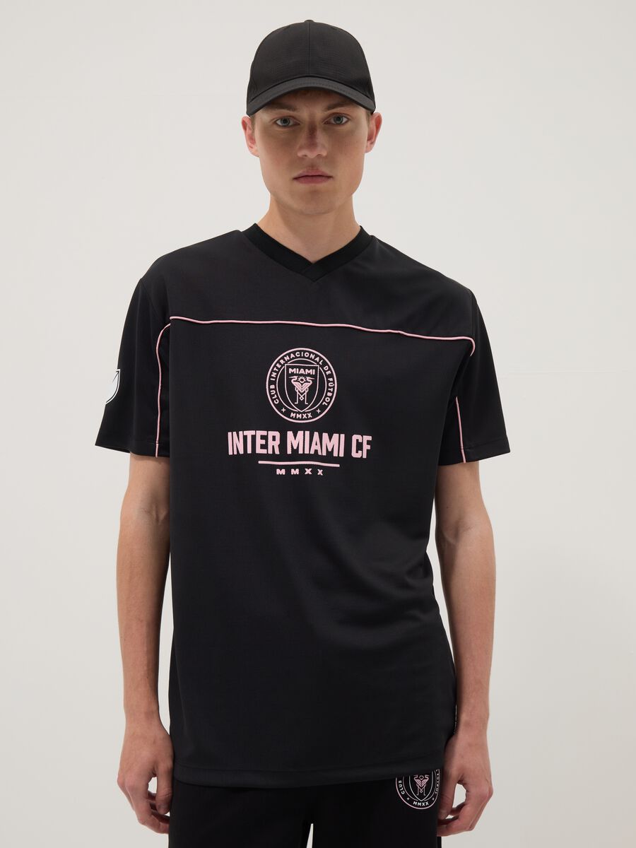 Black pure cotton Inter Miami CF regular-fit T-shirt_1