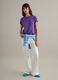 Short sleeve purple pure cotton T-shirt regular fit_1