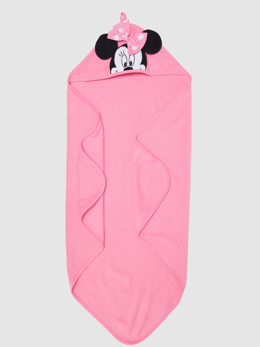 Accappatoio in misto cotone rosa da neonata a forma di Minnie_1