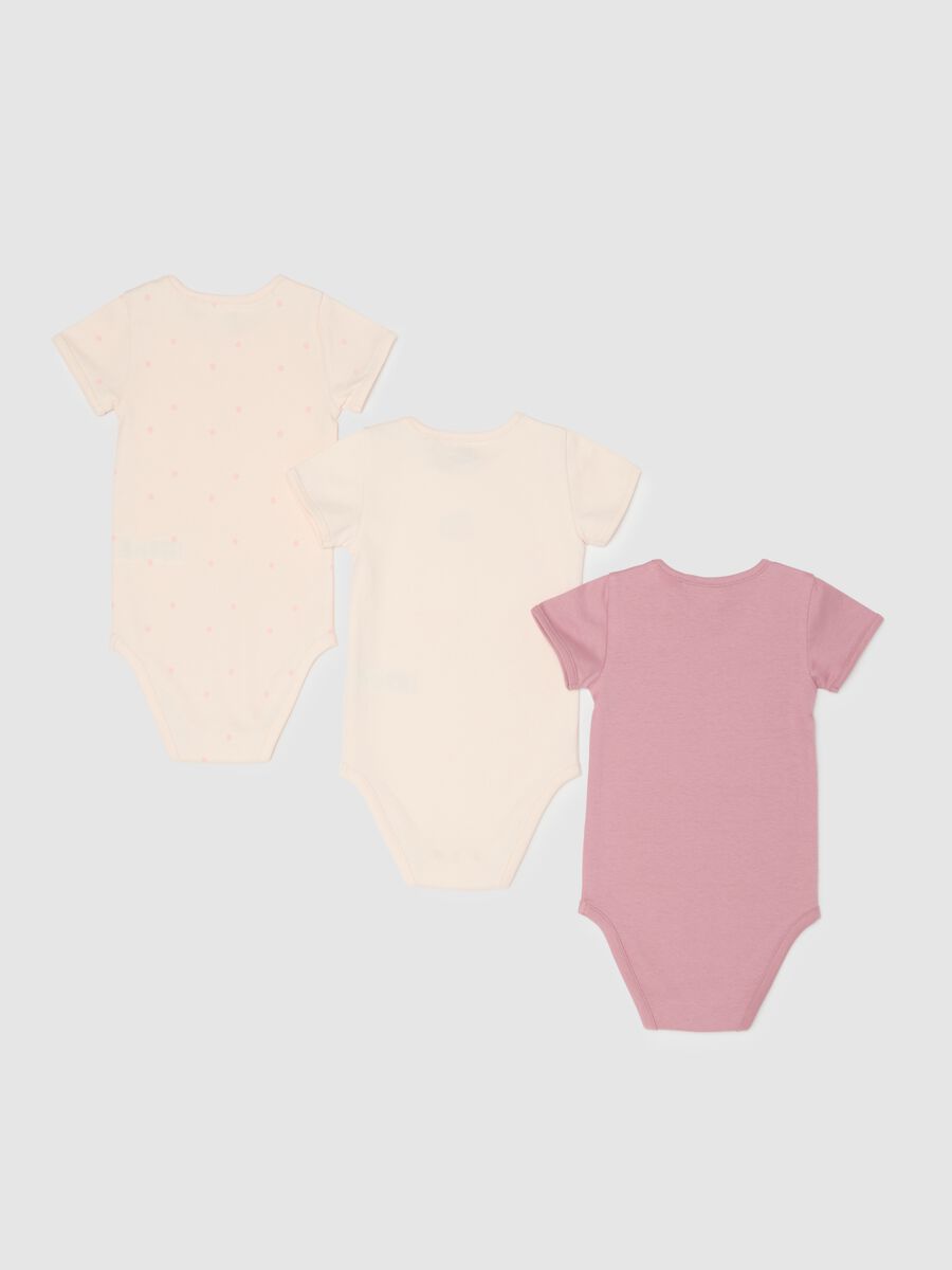 Tripack body da neonata in puro cotone multicolor a maniche corte_1