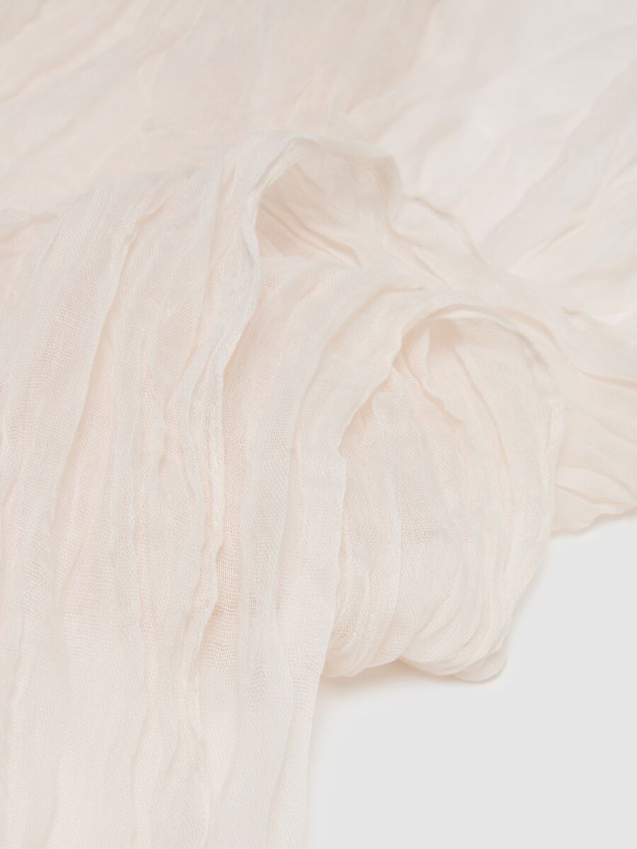 Regular fit white lightweight scarf_2