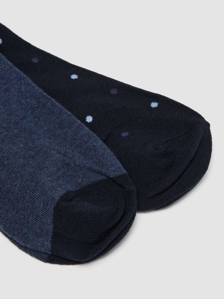 3-pack of long blue socks in stretch organic cotton_2