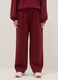 Red stretch cotton trousers with relaxed fit_1