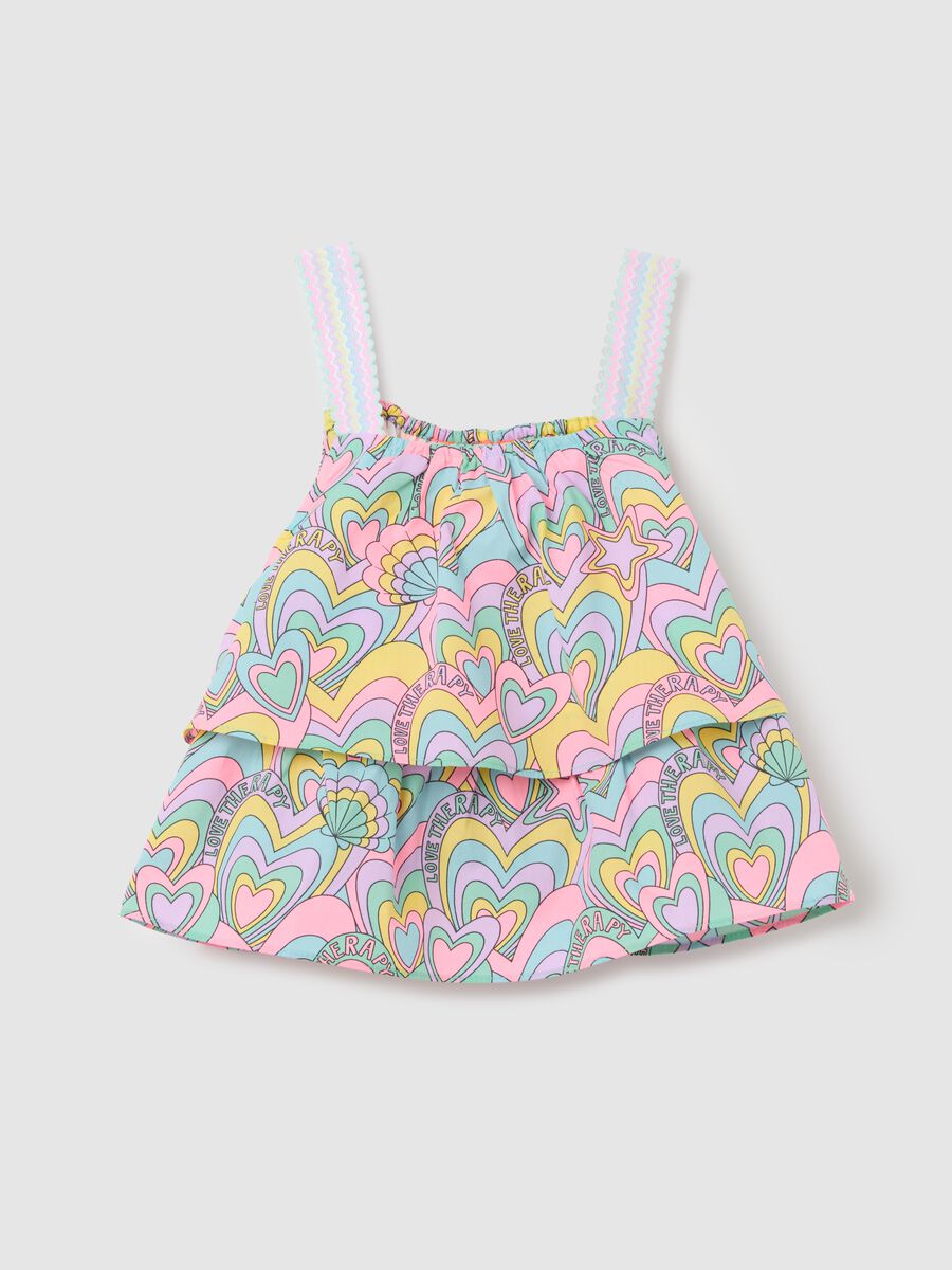 Multicolour Vest with Love Therapy Pattern_0