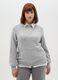 Grey lurex effect crew neck sweater with over fit_1