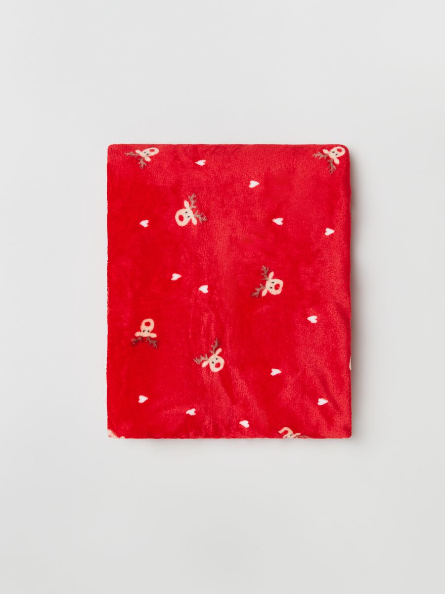 Plaid in pile con stampa all-over_0