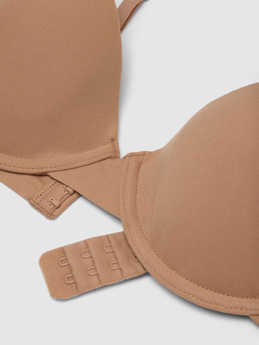 Beige full coverage bra with padded cups_5