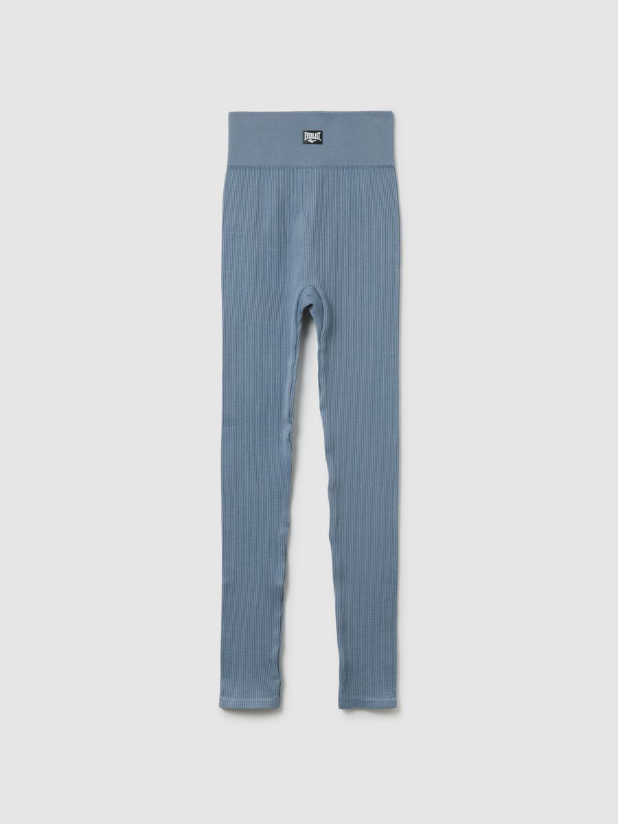 Leggings lunghi blu regular fit con logo Everlast_0