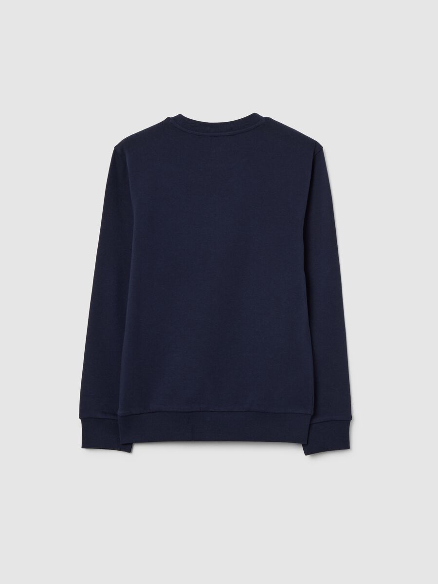 Boys' blue pure cotton sweatshirt regular fit_4