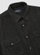 Black pure cotton regular fit corduroy shirt_5