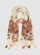 White pure cotton scarf with paisley pattern and tassels_0