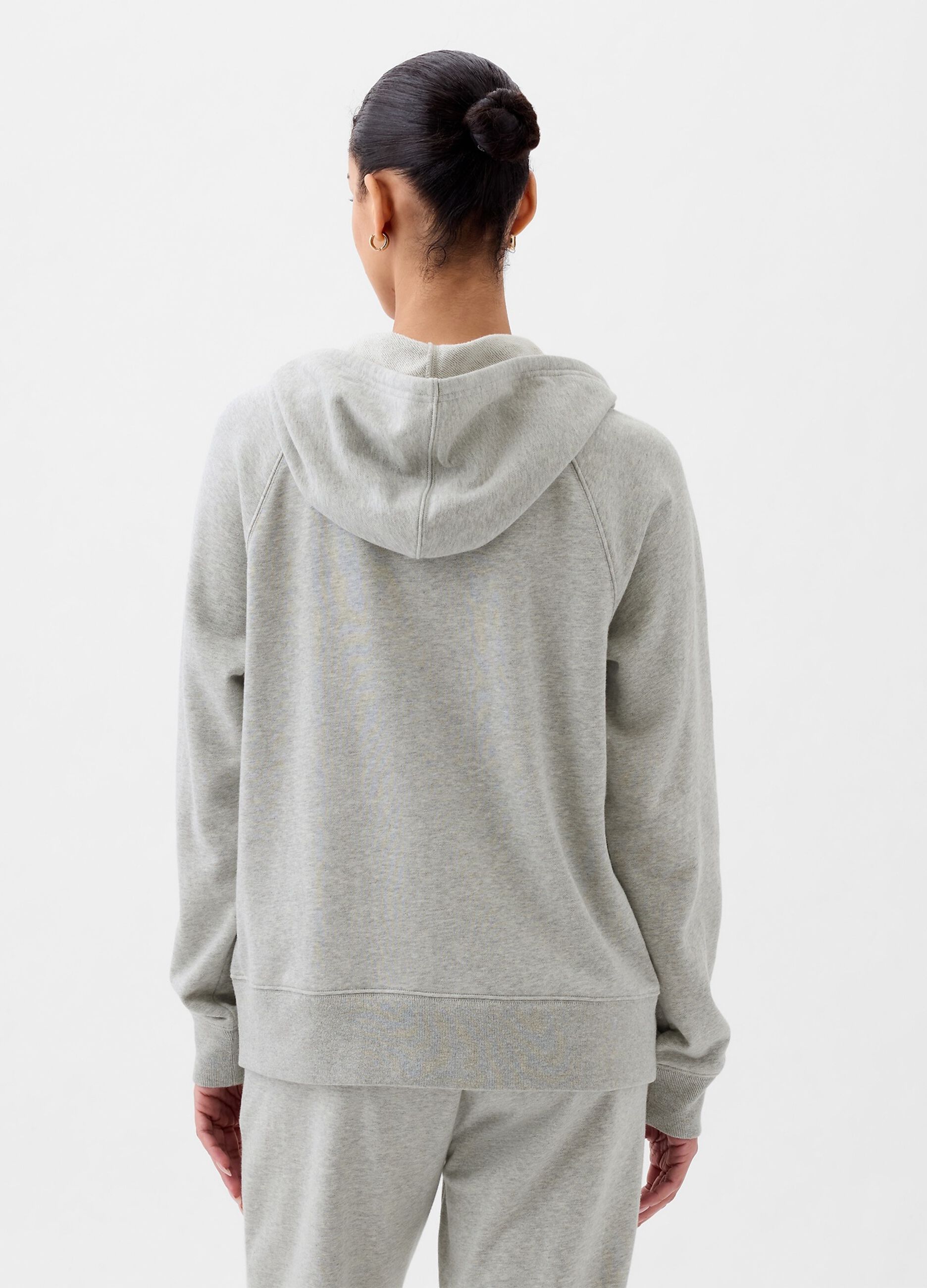 Full-zip in French Terry con ricamo logo