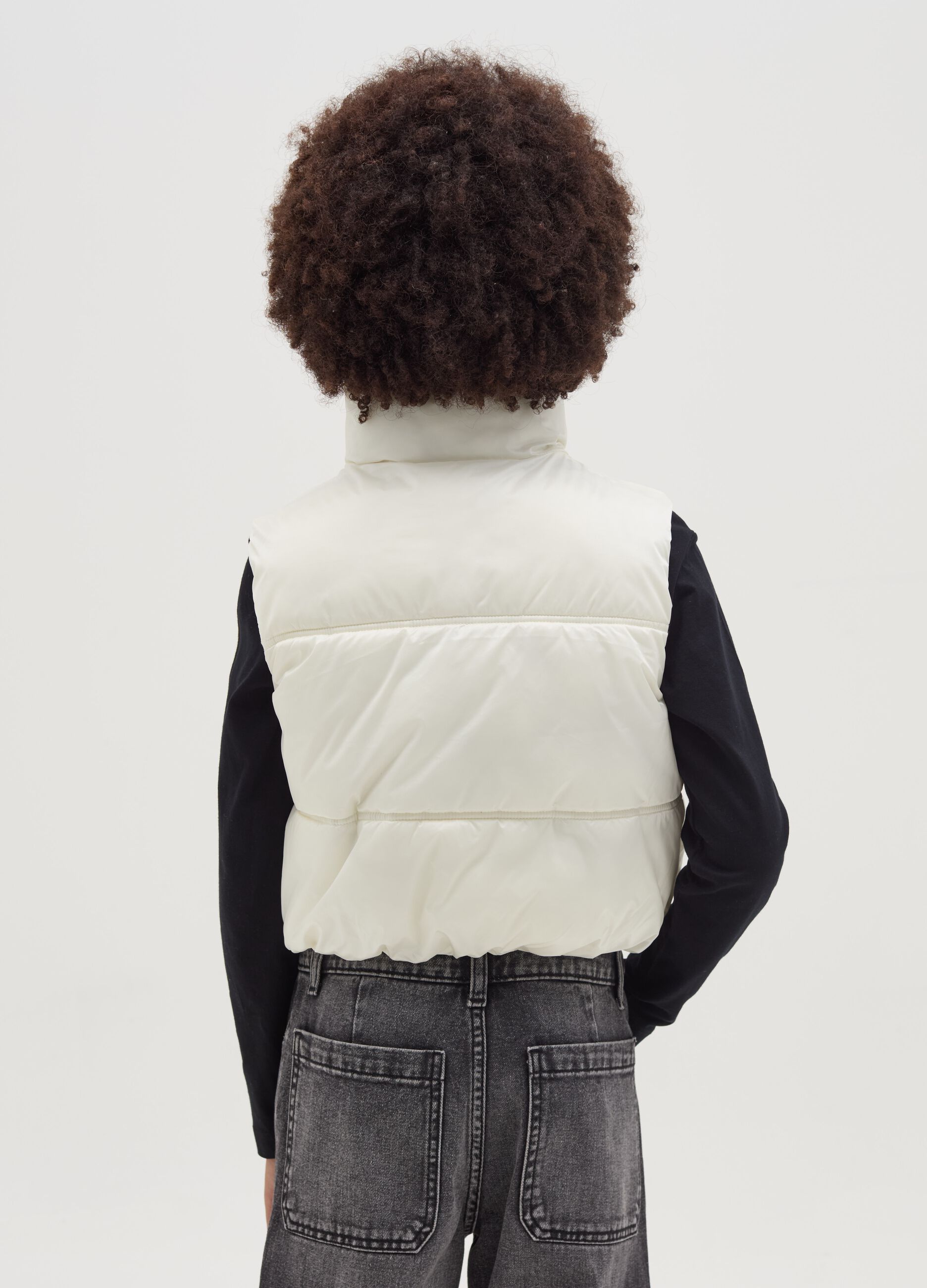 Quilted gilet in water-repellent fabric