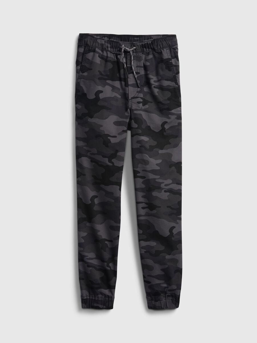 Joggers in cotone stretch camouflage_0