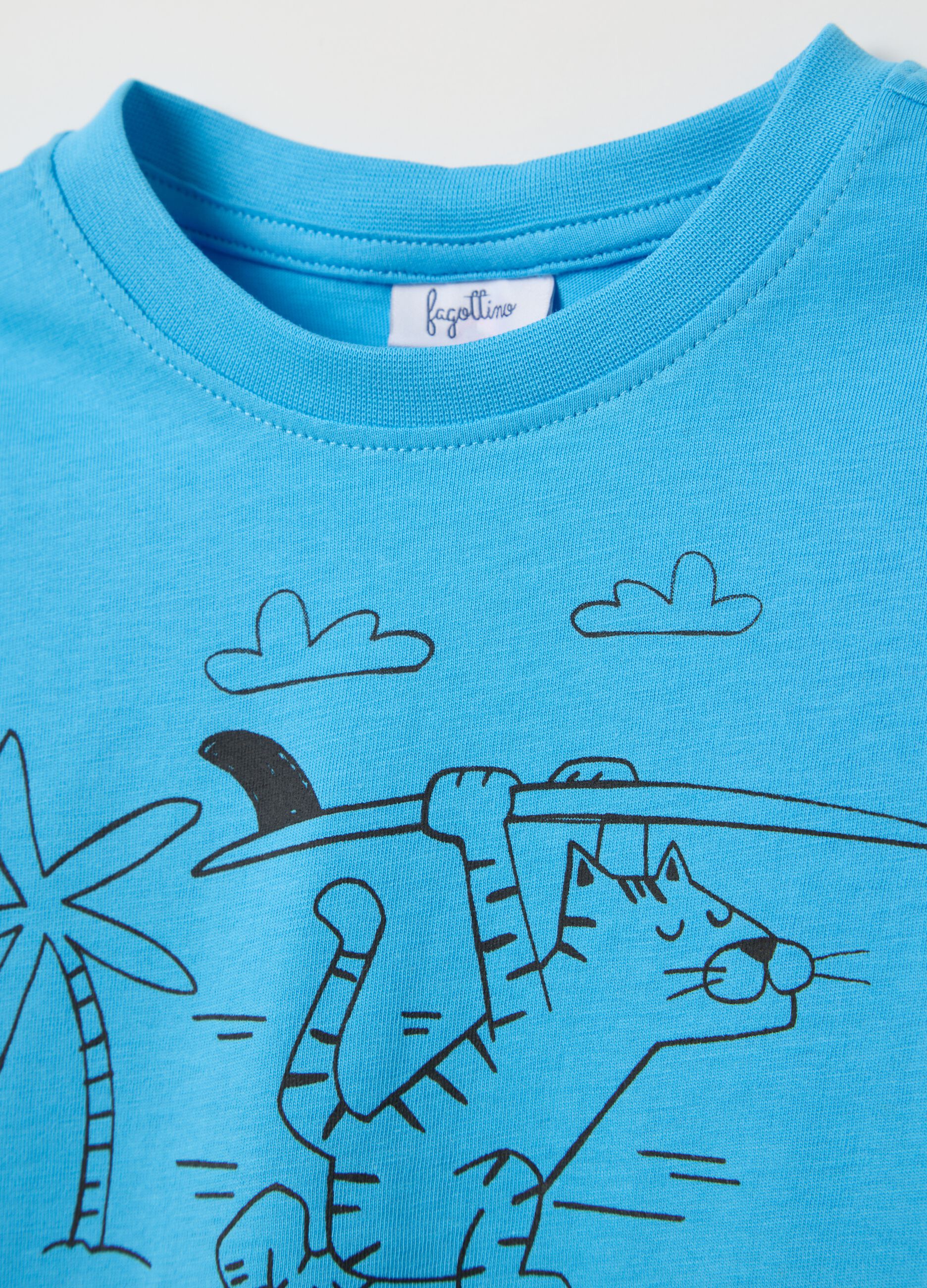 Cotton T-shirt with print