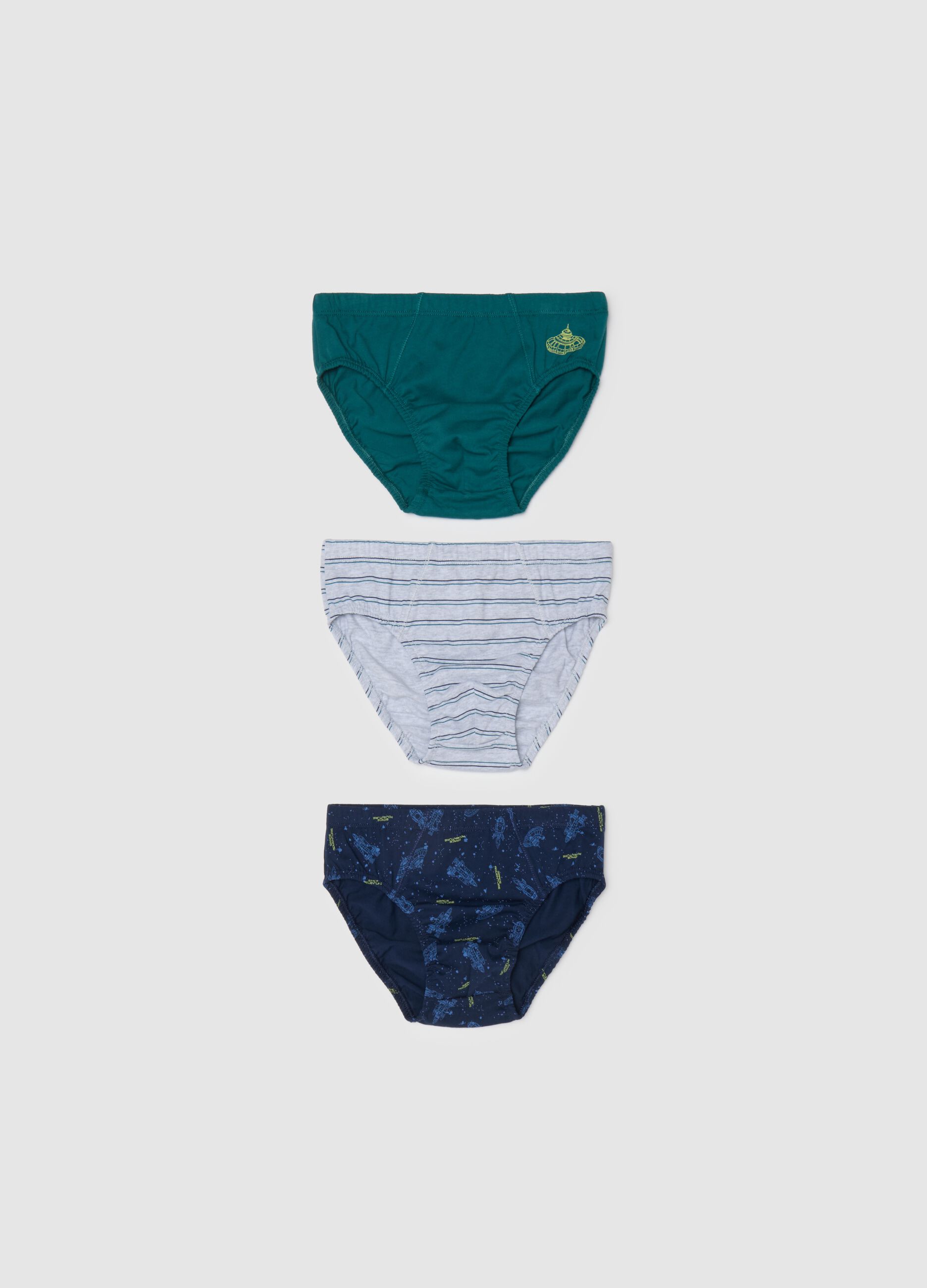 Child’s Multicolour Pure Cotton Briefs Twin Set