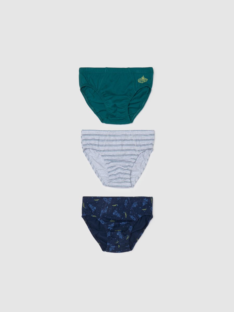 Child’s Multicolour Pure Cotton Briefs Twin Set_0
