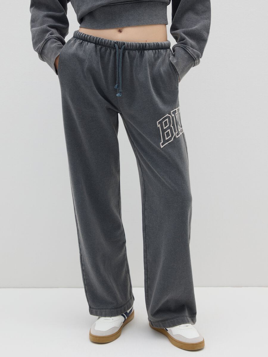 Pantaloni in misto cotone grigi regular fit_1
