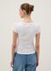 White stretch cotton fitted short sleeve T-shirt_3