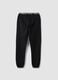 Black regular-fit cotton-blend trousers with logo_2