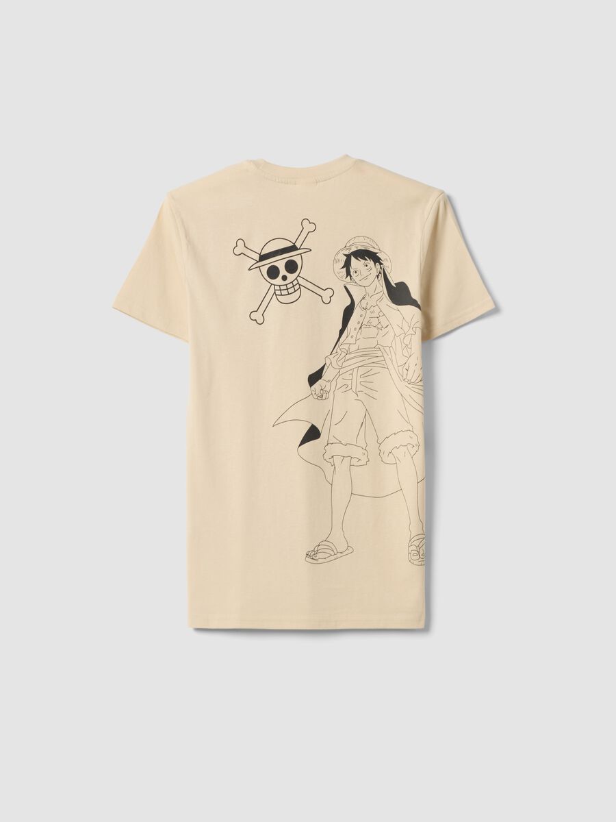 T-shirt beige in puro cotone a maniche corte_4