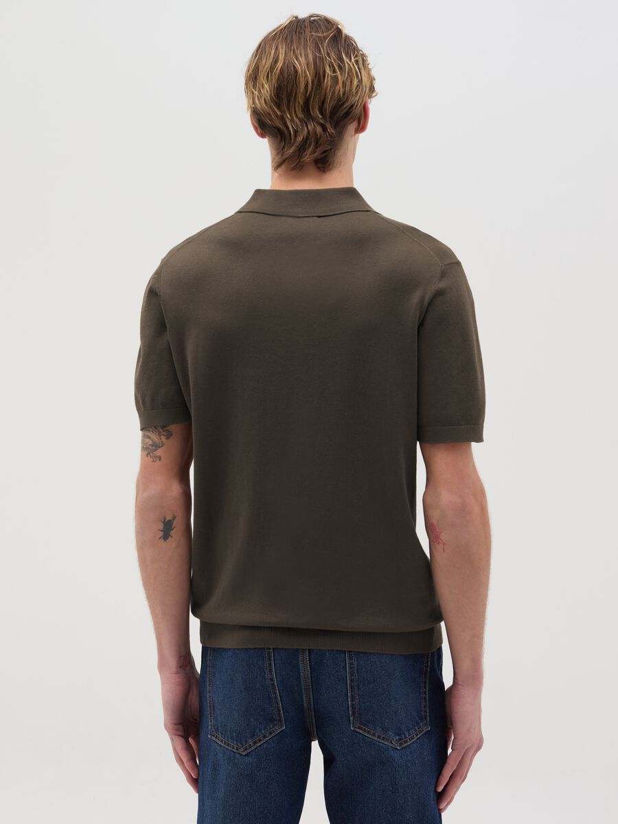 Polo shirt in solid colour cotton_3