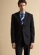 Black stretch viscose blazer with classic lapels_2