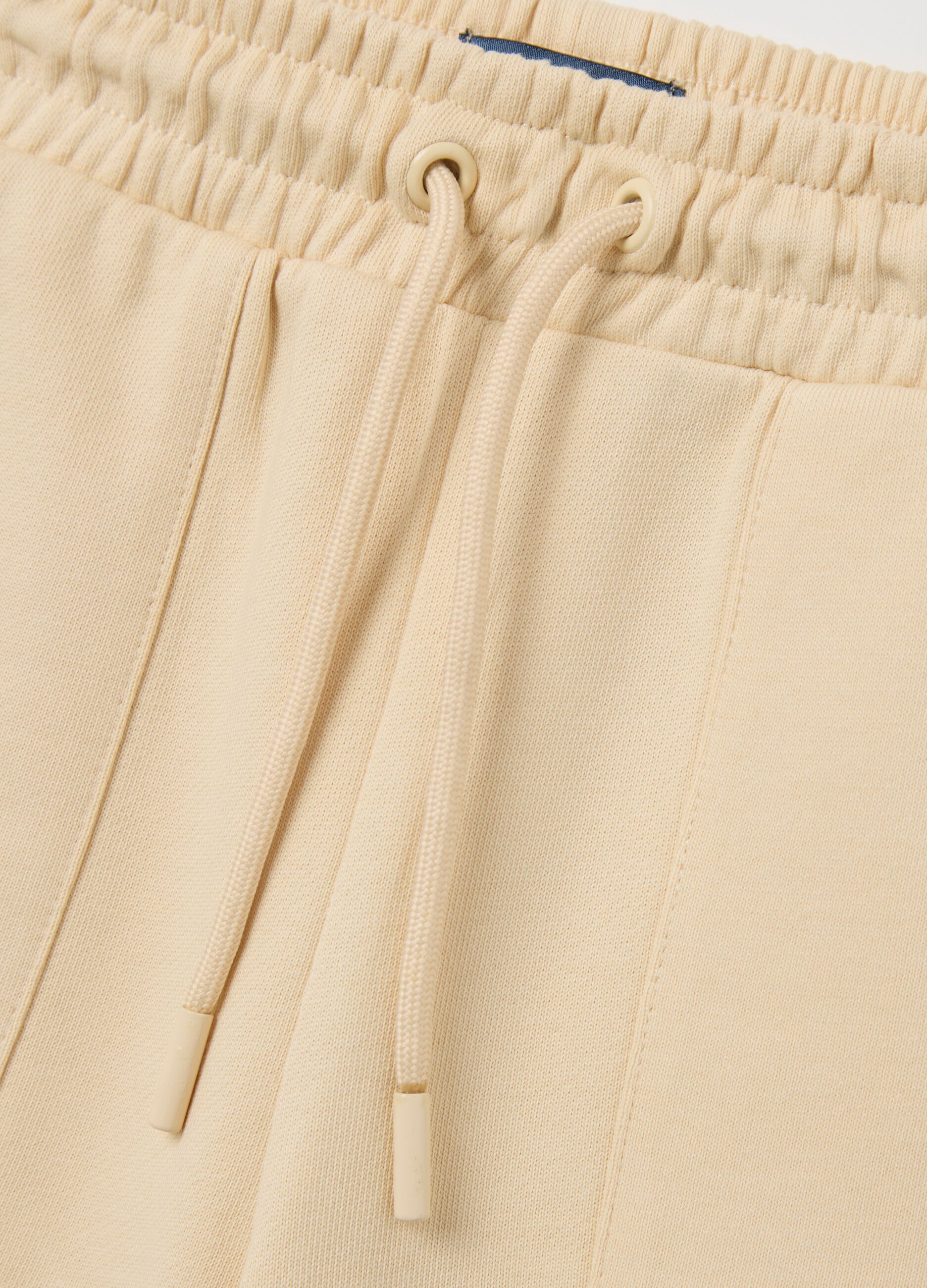 Bermuda shorts in French terry with drawstring