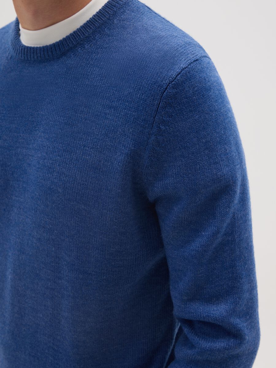 Blue Crew Neck Jumper Regular Fit_3