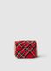 Multicoloured plaid crossbody bag for girls in pure cotton_1