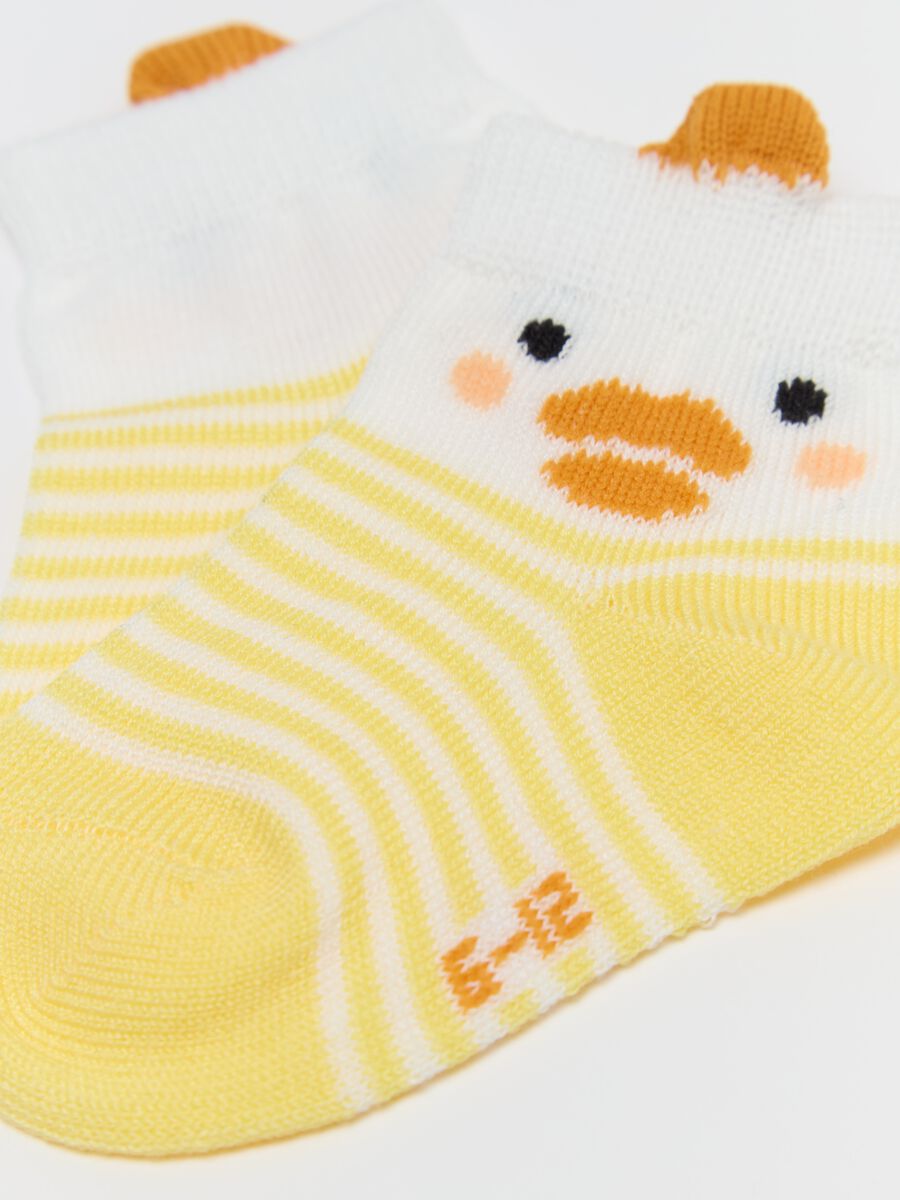 Two-pair pack stretch socks with animal design_2