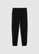 Boys' black pure cotton jogger trousers with regular fit_3