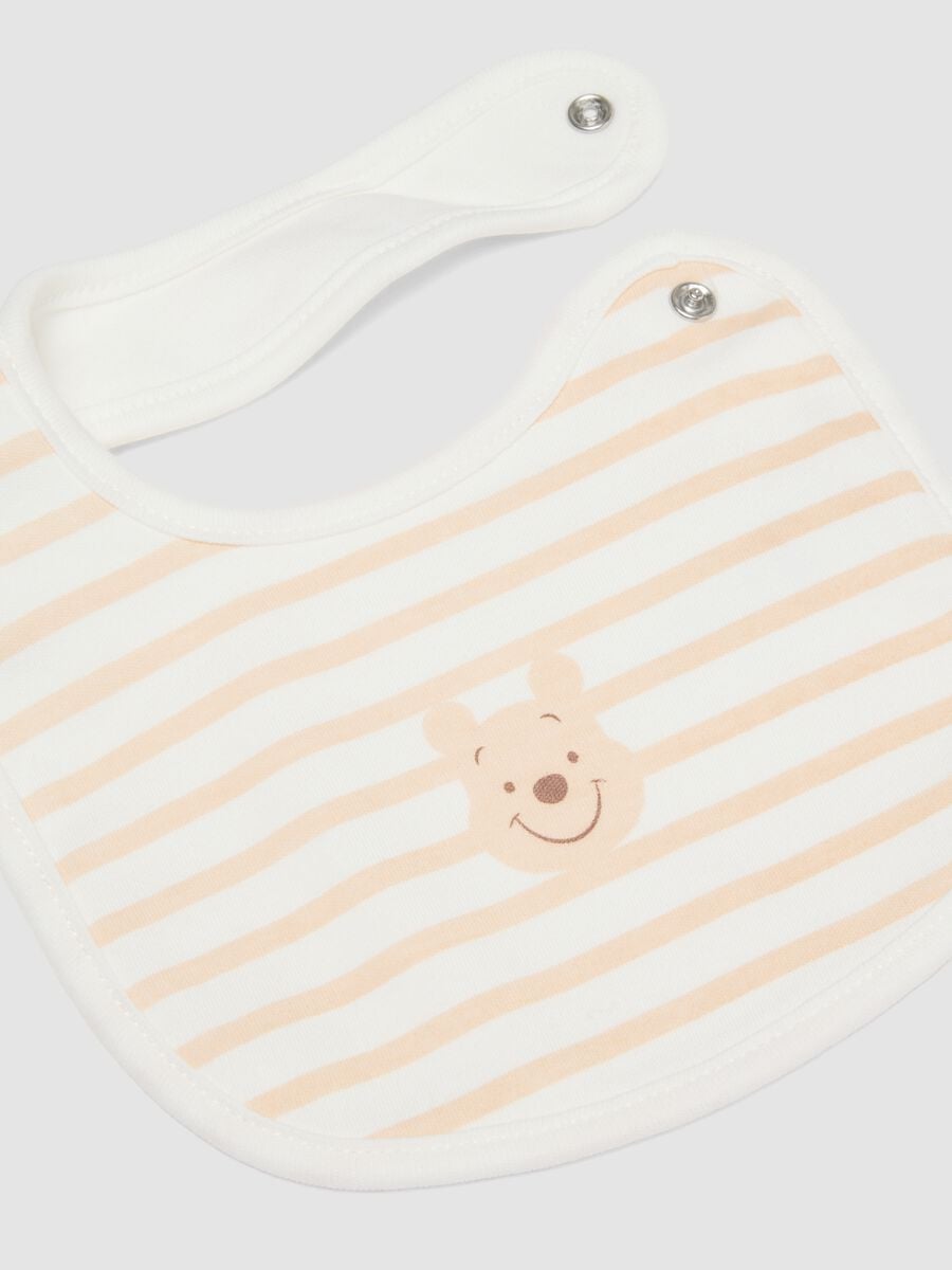 Bipack bavaglini bianchi in puro cotone organico a tema Winnie the Pooh_1