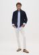 White Stretch Cotton Skinny Trousers_0