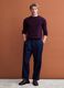 Pullover viola in pura lana a girocollo regular fit_2