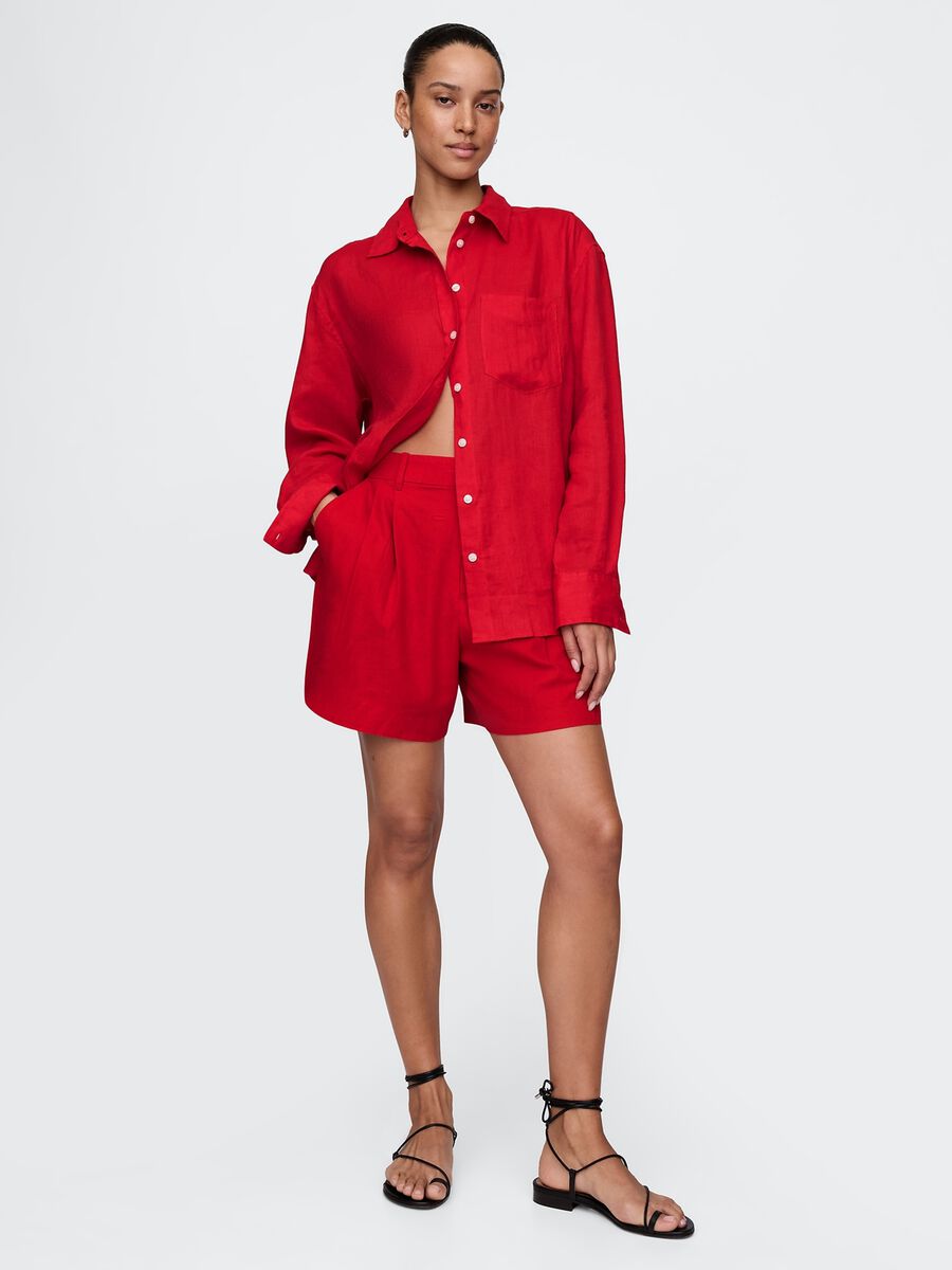 Camicia rossa in puro lino Gap_1