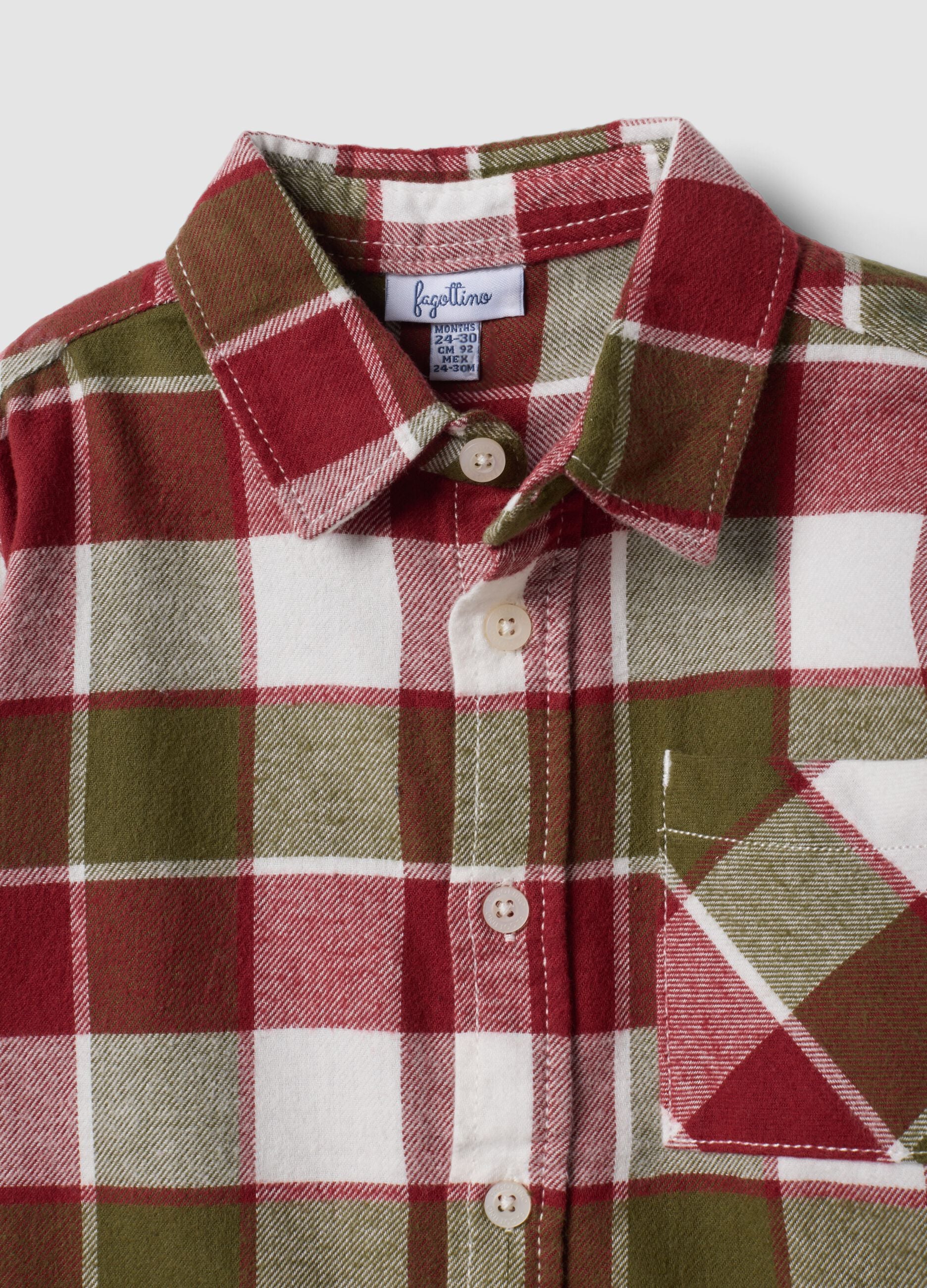 Boys&rsquo; multicolour checked pure cotton shirt