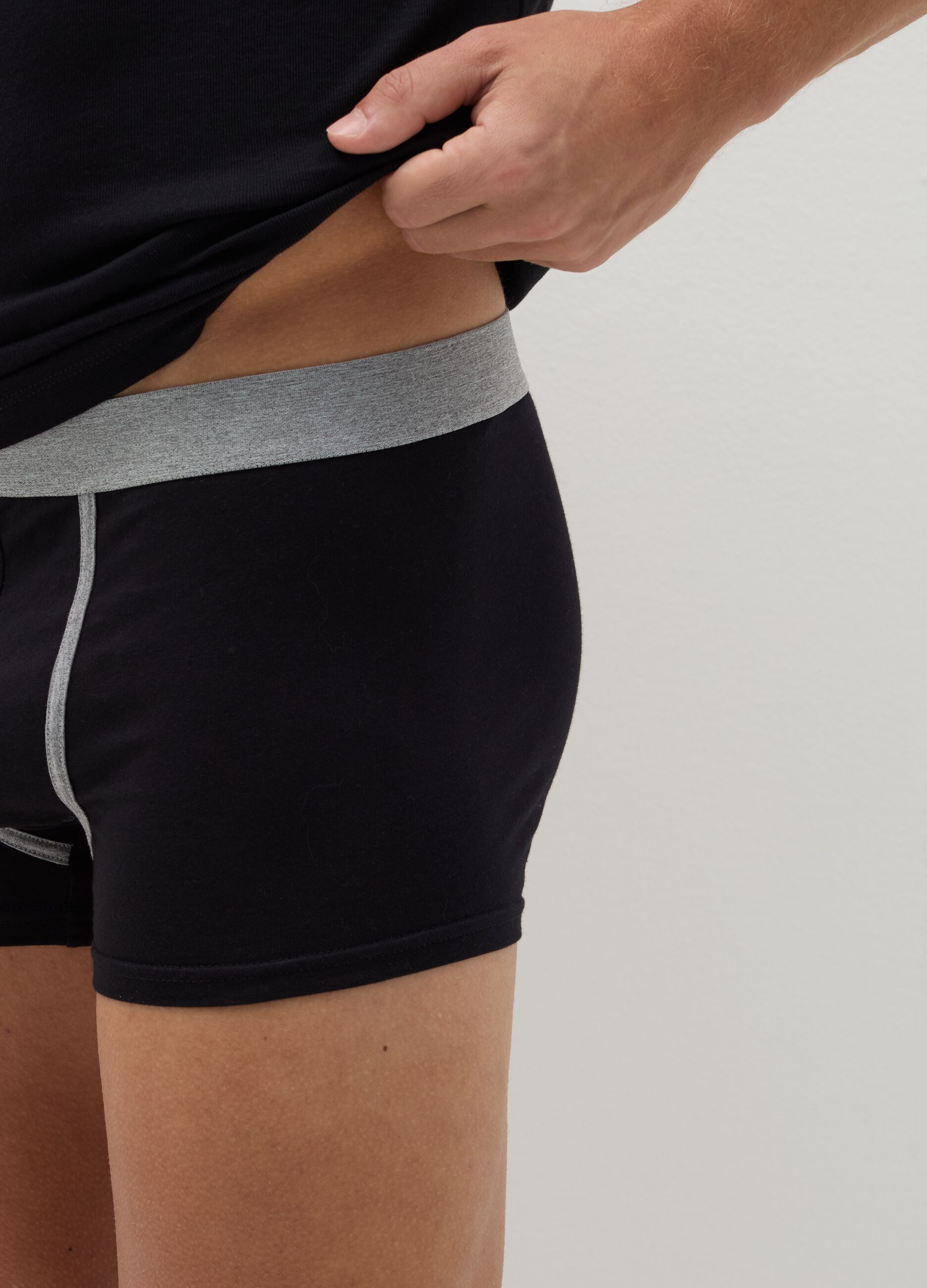 Three-pack boxer shorts with contrasting details