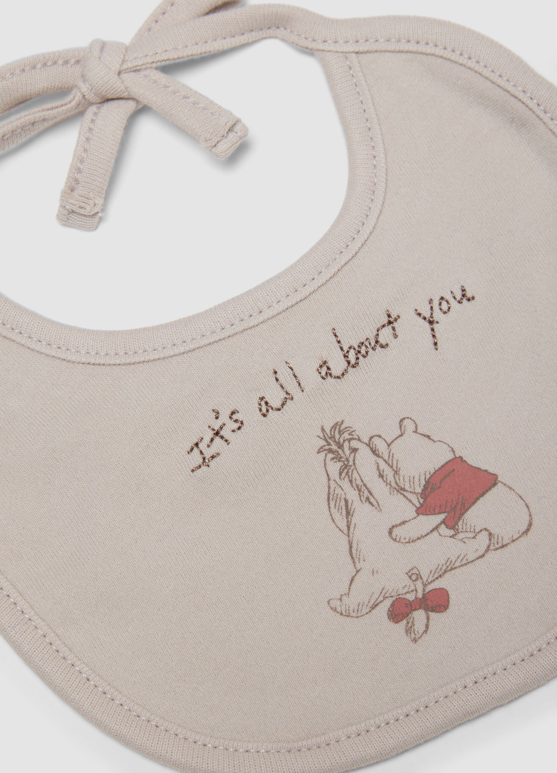 2-pack of multicolour pure organic cotton bibs with Winnie the Pooh print