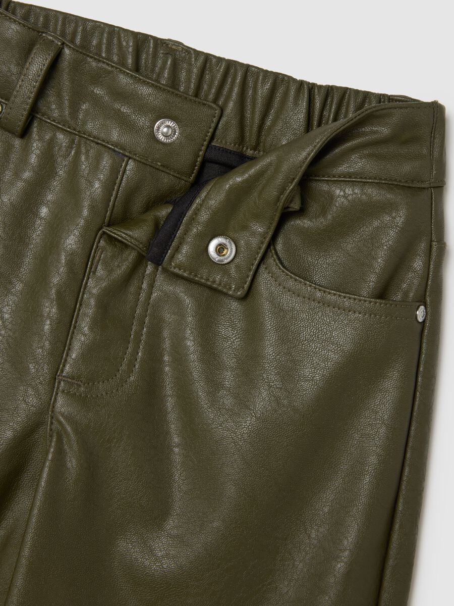 Green faux leather trousers_3