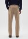Beige Stretch Cotton Regular Fit Trousers_2
